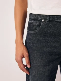 Online Next Black Regular Tapered Fit Vintage Wash Denim Jeans