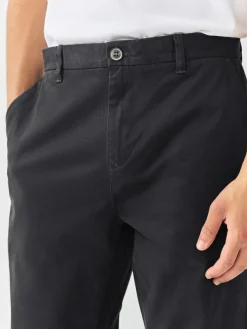 Next Black Regular Tapered Fit Stretch Chinos Trousers^ Nightwear|Pants & Chinos