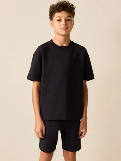 Next Relaxed Fit Heavyweight T-Shirt and Shorts Set (3-16yrs)^BOY Tops|Shorts