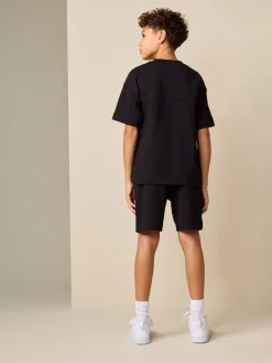 Next Relaxed Fit Heavyweight T-Shirt and Shorts Set (3-16yrs)^BOY Tops|Shorts