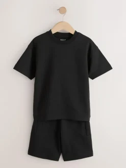 Next Relaxed Fit Heavyweight T-Shirt and Shorts Set (3-16yrs)^BOY Tops|Shorts