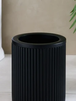 Online Next Resin Ribbed Bin Black