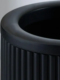 Online Next Resin Ribbed Bin Black
