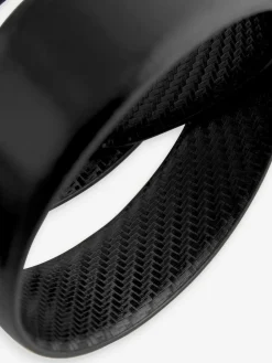 Next Black Reversible Print Smooth Leather Belt