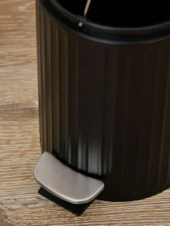 Next Black Rib Soft Close 3 Litre Pedal Bin^ Bathroom Accessories