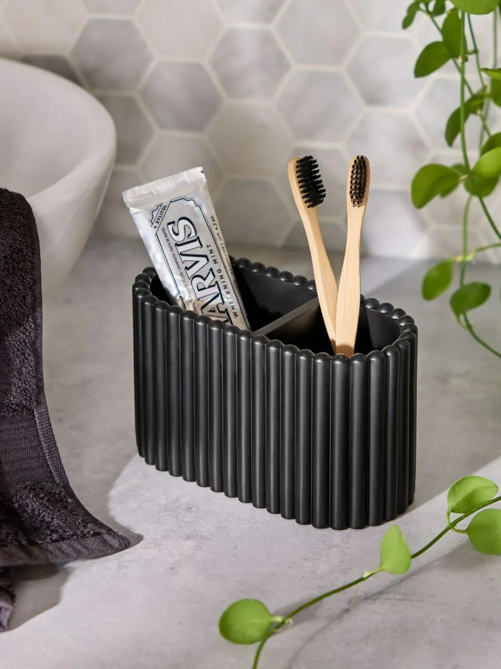 Sale Next Rib Toothbrush Holder Black