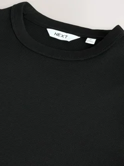 Next Ribbed Short Sleeve Crew T-Shirt^ Tops & T-Shirts
