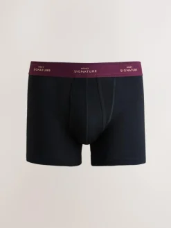 Next Black Rich Colour Waistband 4 pack Signature A-Fronts Boxers^ Underwear|Underwear