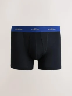 Next Black Rich Colour Waistband 4 pack Signature A-Fronts Boxers^ Underwear|Underwear
