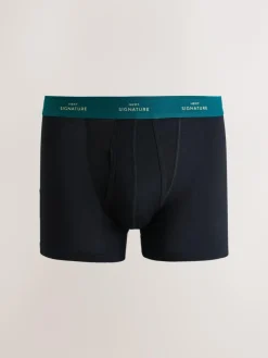 Next Black Rich Colour Waistband 4 pack Signature A-Fronts Boxers^ Underwear|Underwear