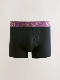 Next Black Rich Marl Waistband A-Front Boxers 10 Pack^ Underwear|Underwear