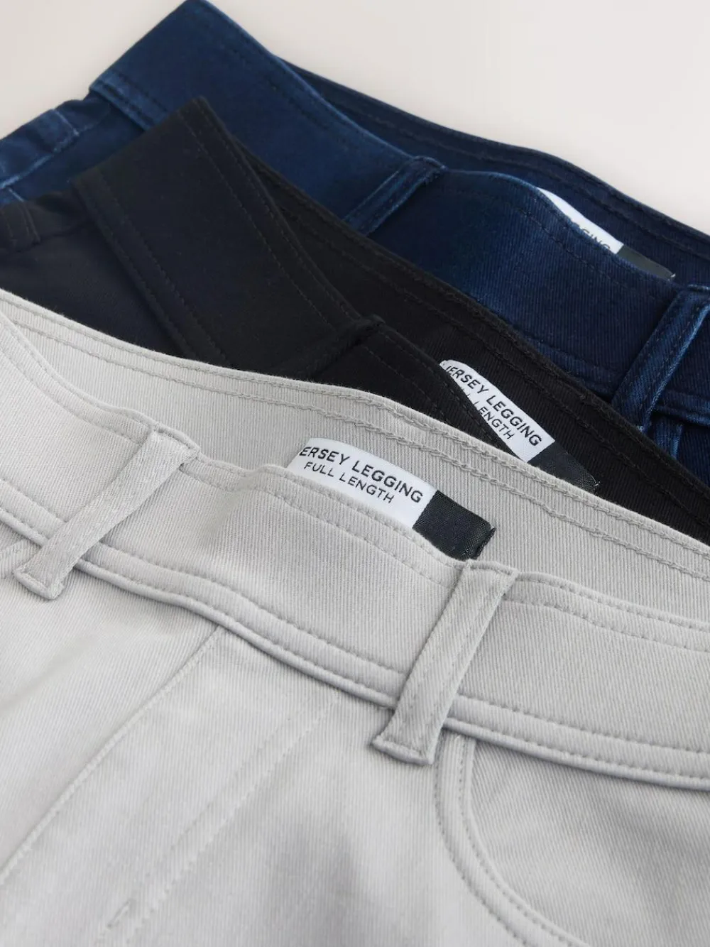 Clearance Next Black/ Rinse Blue/ Grey Full Length Jersey Denim Leggings 3 Pack