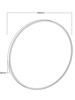 Next Round Wall Mirror Black