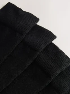 Next Black Rugby Stripe 7 Pack Mens Cotton Rich Socks