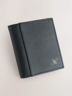 Next Black Saffiano Leather Swirly N Bifold Wallet^ Wallets