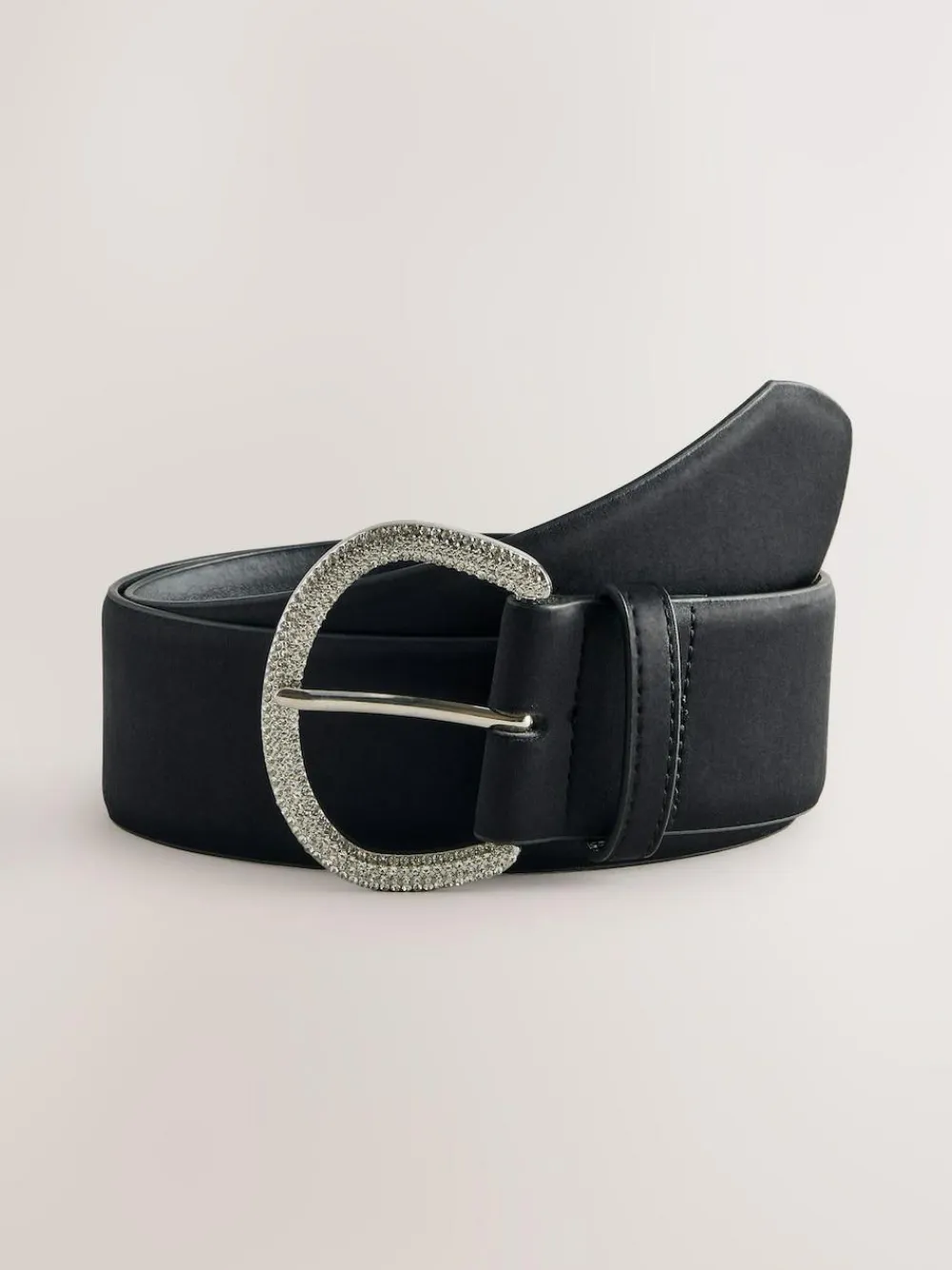 Next Satin Belt with Diamante Buckle^Women Belts