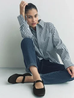 Next Forever Comfort Round Toe Buckle Detail Mary Jane Shoes^Women Flats