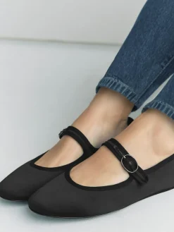 Next Forever Comfort Round Toe Buckle Detail Mary Jane Shoes^Women Flats