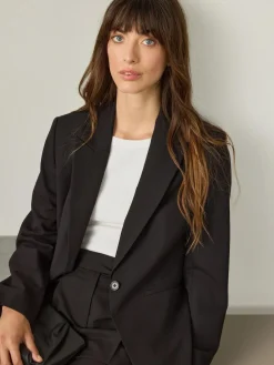 New Next Black Sculpting Single Breasted Tailored Blazer