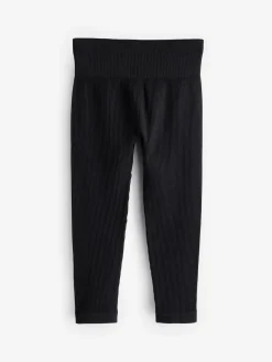 Next Black Seamless Ribbed High Waist Leggings (3-16yrs)^ Pants & Leggings|Pants & Leggings