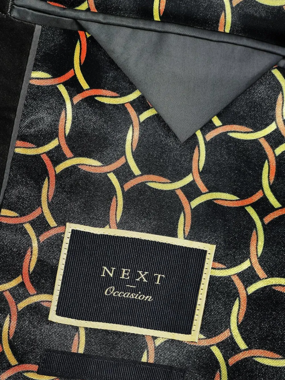 New Next Slim Fit Tuxedo Suit Jacket Black Shawl