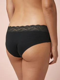 Sale Next Black Short Cotton Lace Knickers 4 Pack