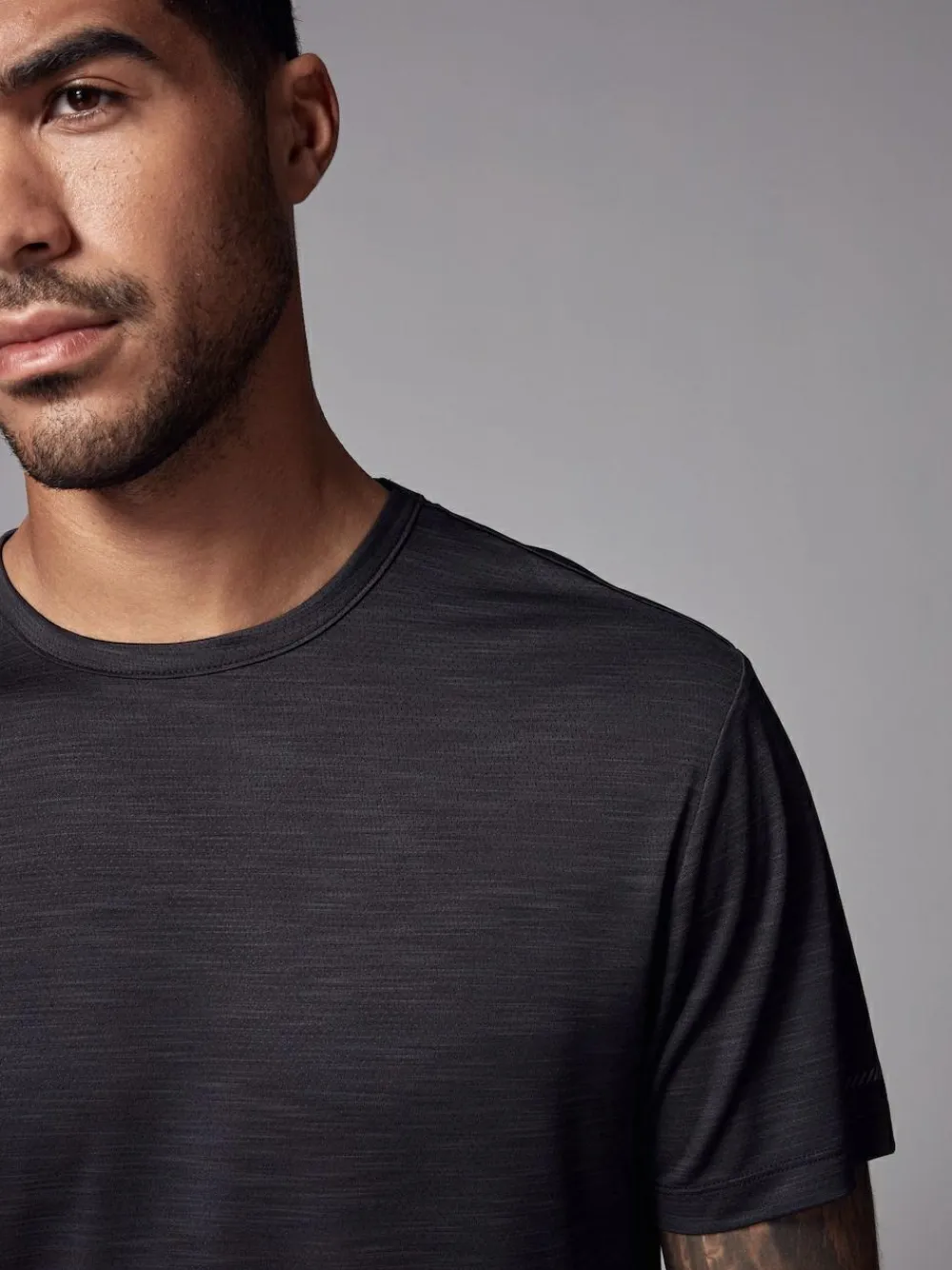 New Next Black Short Sleeve Tee Active Gym Training Top