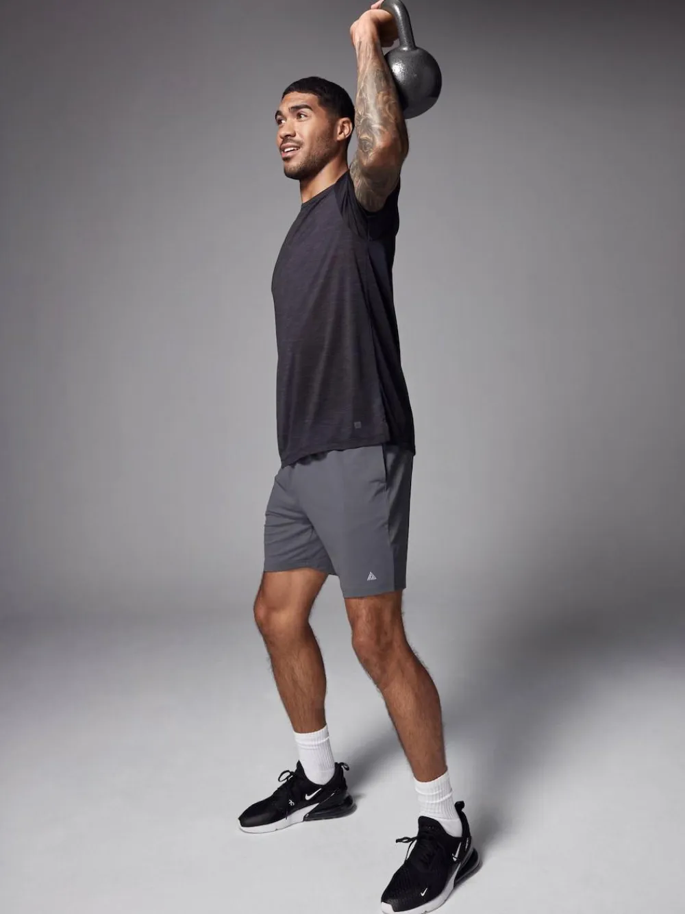 New Next Black Short Sleeve Tee Active Gym Training Top