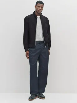 Hot Next Shower Resistant Check Lining Harrington Jacket Black