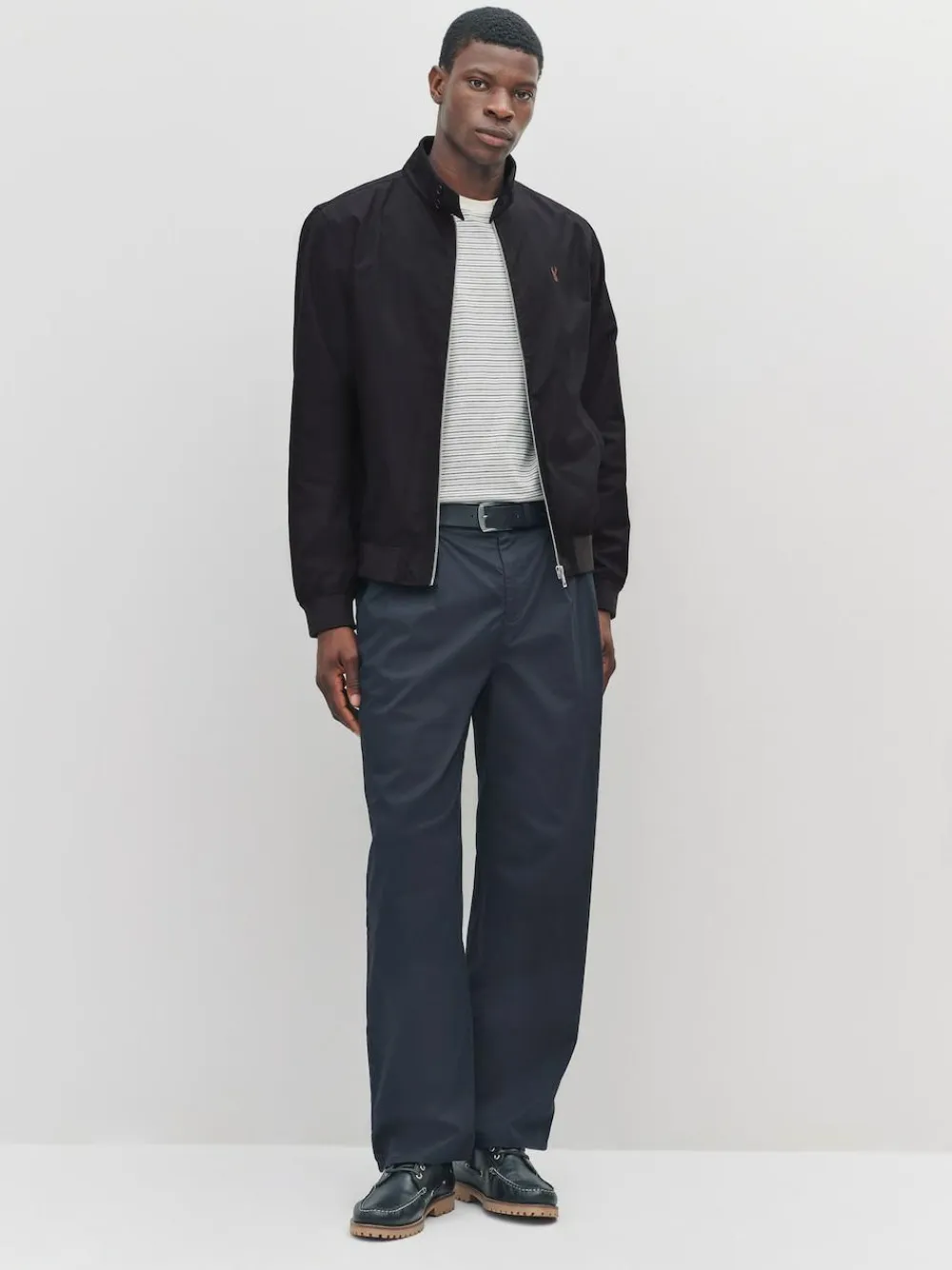 Hot Next Shower Resistant Check Lining Harrington Jacket Black