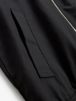 Hot Next Shower Resistant Check Lining Harrington Jacket Black