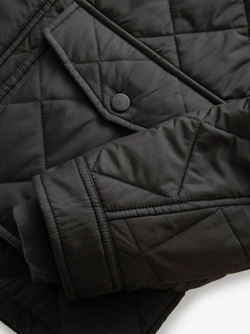Next Black Shower Resistant Diamond Quilt Corduroy Collared Jacket^ Coats & Jackets|Coats & Jackets