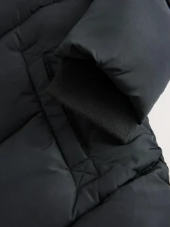 Online Next Shower Resistant Faux Fur Lined Hooded Padded Coat (3-16yrs) Black