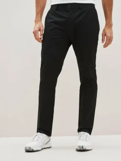 Sale Next Black Shower Resistant Golf Stretch Chino Trousers