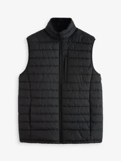 Clearance Next Black Shower Resistant Lightweight Puffer Gilet