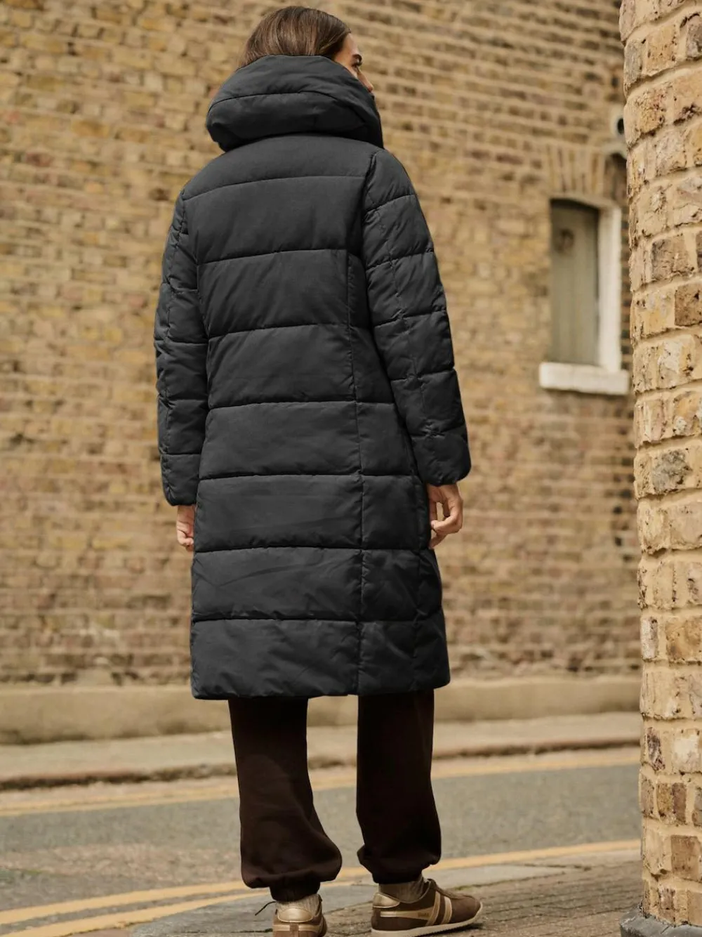 Sale Next Black Shower Resistant Padded Hooded Longline Coat