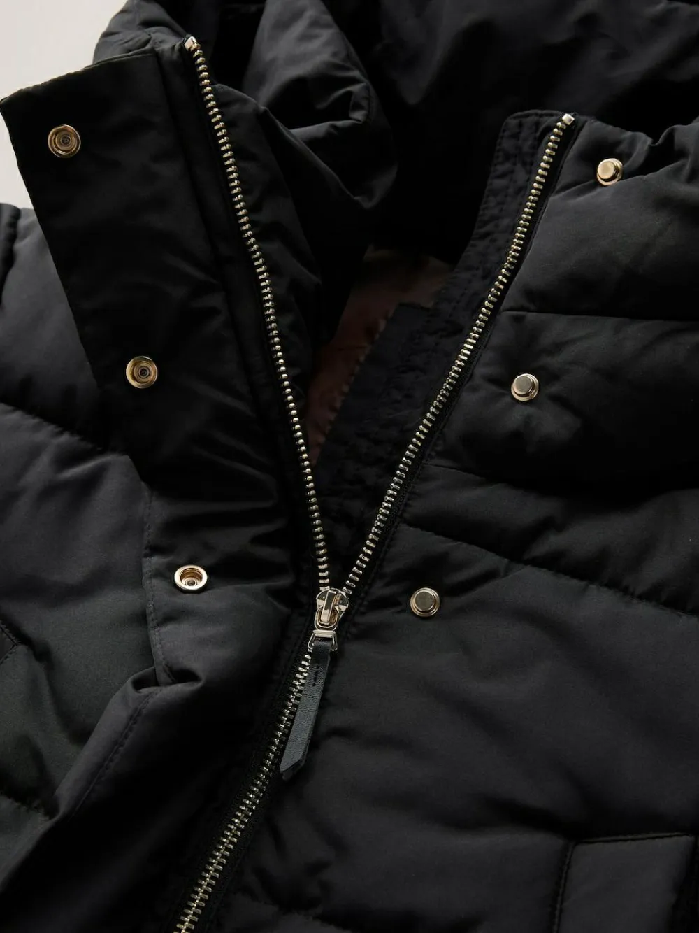 Sale Next Black Shower Resistant Padded Hooded Longline Coat