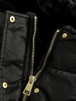 Sale Next Shower Resistant Padded Longline Coat Black