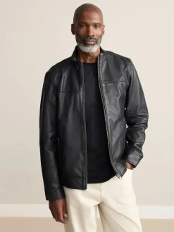 Next Signature Leather Funnel Neck Jacket^ Blazers & Formal Jackets