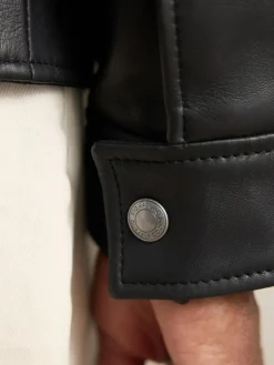 Next Signature Leather Funnel Neck Jacket^ Blazers & Formal Jackets