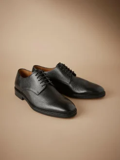 Next Black Signature Leather Sole Derby Shoes