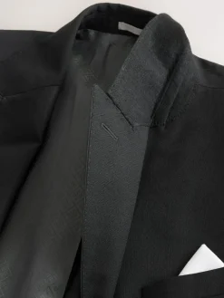 Discount Next Black Signature Nova Fides 100% Italian Wool Double Breasted Tuxedo Suit Jacket