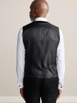 Next Black Signature Pontoglio Italian Velvet Waistcoat^ Coats & Jackets|Coats & Jackets