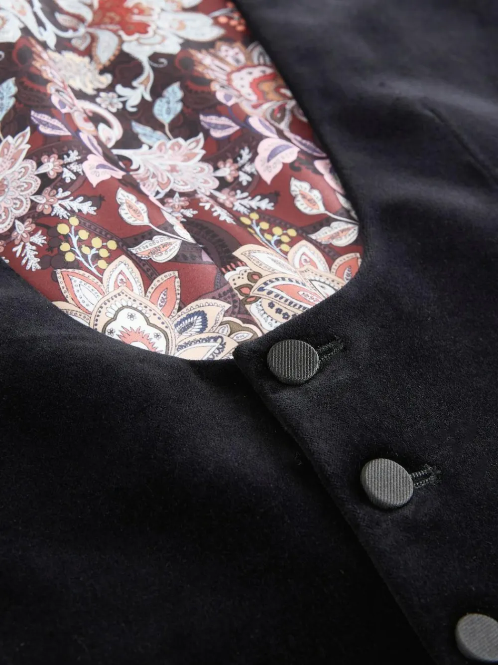 Next Black Signature Pontoglio Italian Velvet Waistcoat^ Coats & Jackets|Coats & Jackets