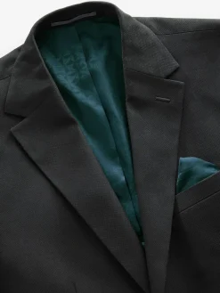 New Next Skinny Fit Textured Suit Jacket Black