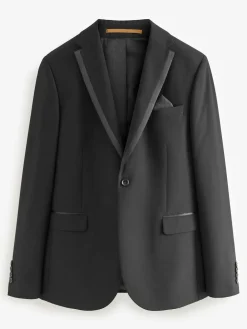 Outlet Next Black Skinny Fit Tuxedo Suit Jacket