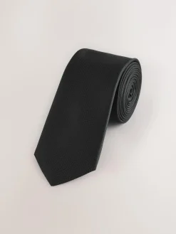 Next Skinny Textured Tie Black