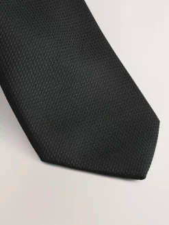 Next Skinny Textured Tie Black