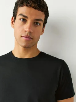 Sale Next Slim Fit 100% Cotton Layering T-Shirts 5 Pack Black