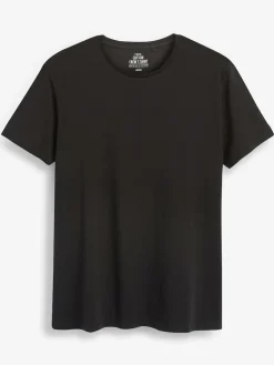 Sale Next Slim Fit 100% Cotton Layering T-Shirts 5 Pack Black